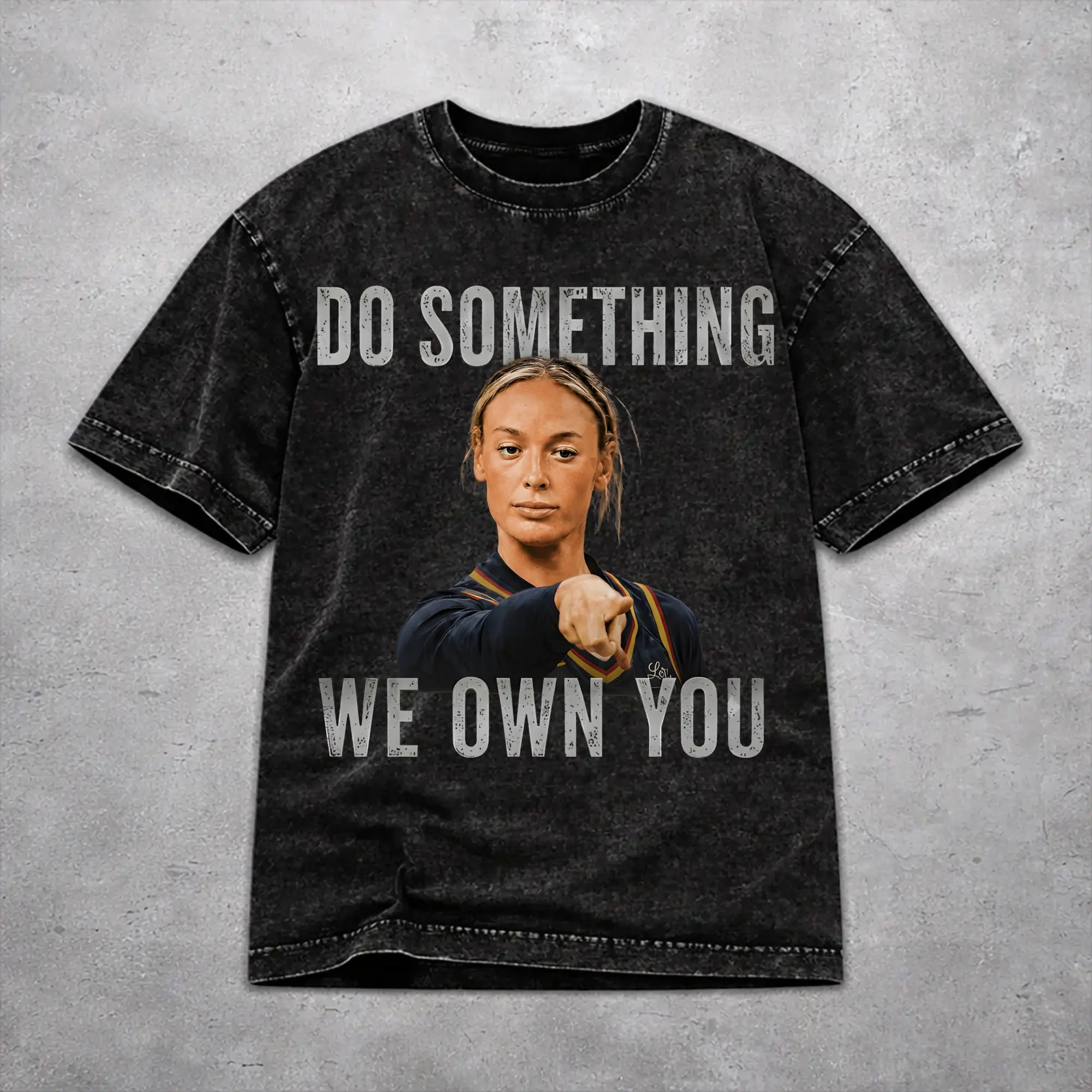 Sophie Cunningham Pointing Meme T Shirt Washed Style For Men Women 100% Cotton Tee Shirts Tops
