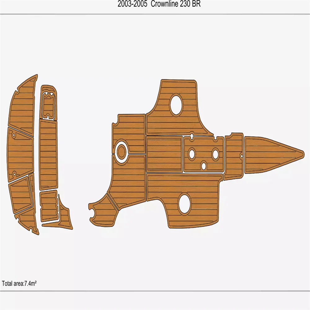 

2003-2005 Crownline 230 BR Cockpit Swim platform 1/4"6mm EVA foam faux floor Mat SeaDek MarineMat Gatorstep Style Self Adhesive