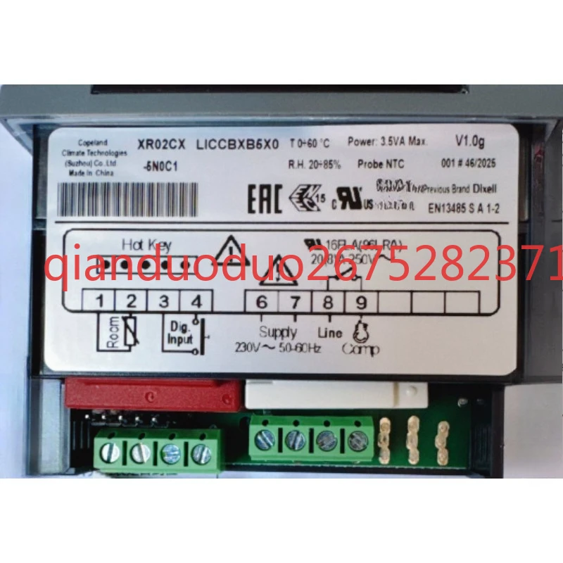 

For DIXELL Italian Pixie Thermostat XR02CX-5N0C1 220V, Single Relay