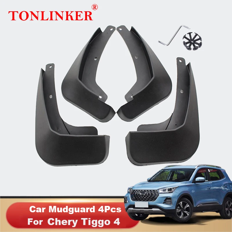 

TONLINKER Mudguard For Chery Tiggo 4 2017-2019 2020-2021 Mud Flaps Mudguards Splash Guards Fender Car Mudflaps Accessories 4Pcs