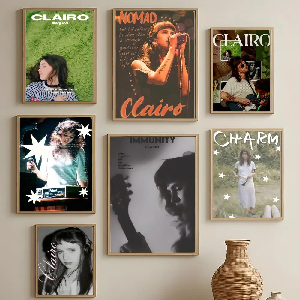 Popular Clairo Poster Versatile HD Waterproof Wall Art Self-Adhesive Decor for Any Space Ideal Gift
