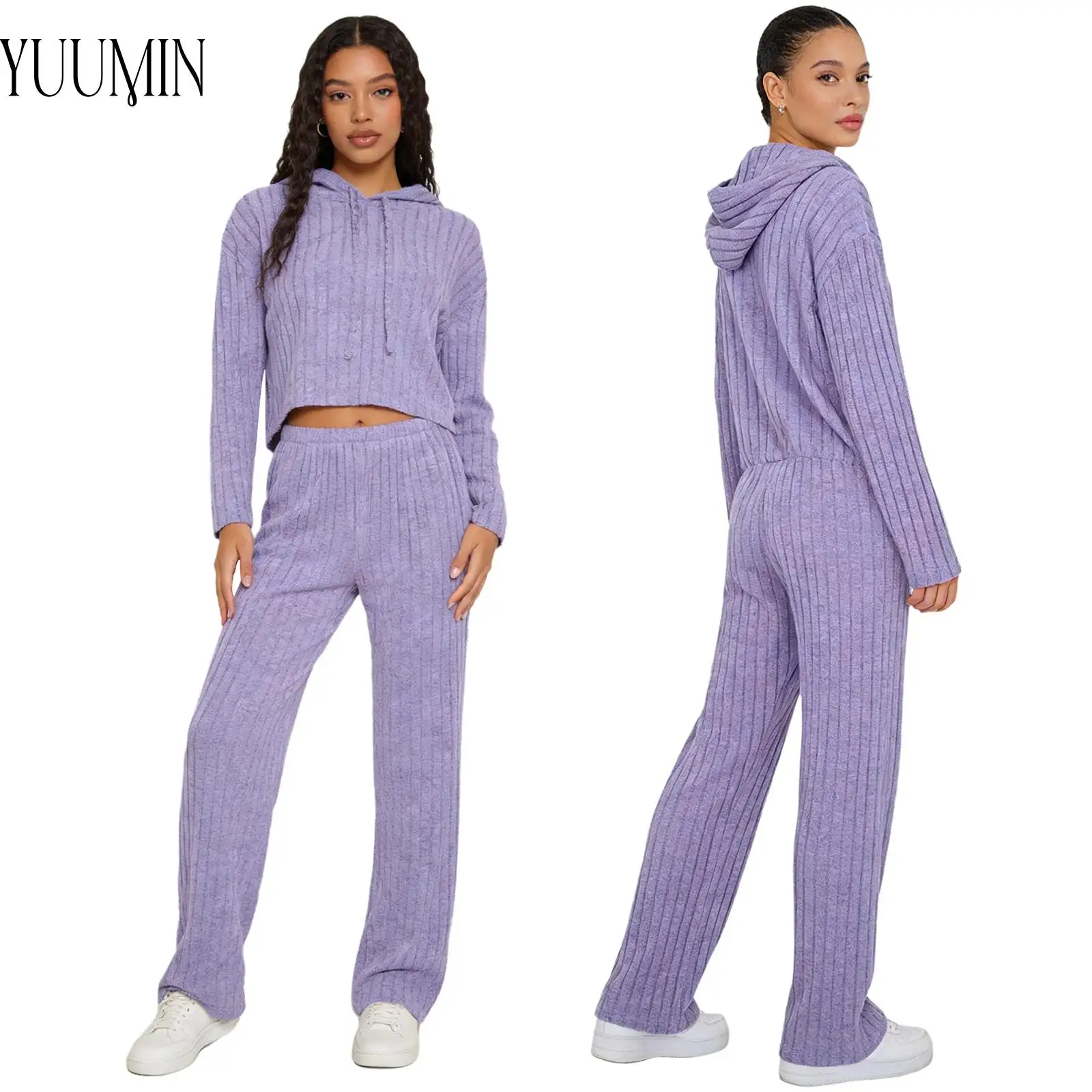 

Женский спортивный костюм из двух предметов: эластичная толстовка с длинным рукавом на шнуровке и брюки для повседневных тренировок, бега, йоги