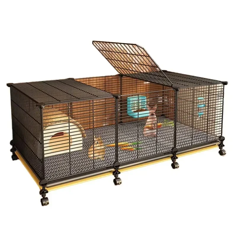 Large home encryption cage guinea pig guinea pig pet rabbit cage, convenient, practical and durable