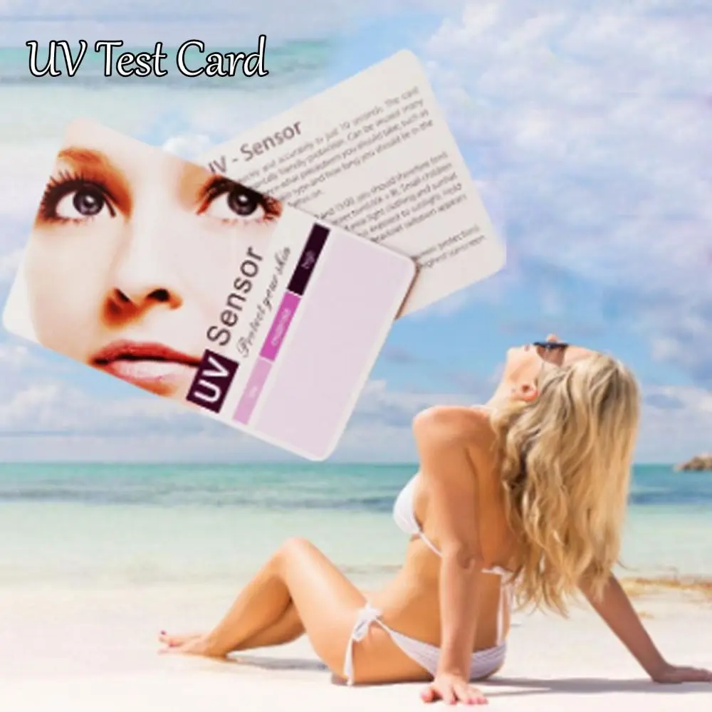 Easy to Use UV Test Card Portable Reusable UVB Test Card Measurement Analysis Tools Easy to Read UV Sensor Card