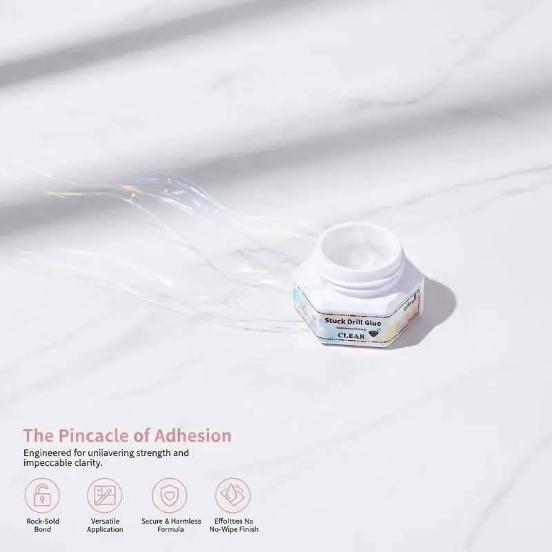 5ml 5 IN 1 Nail Glue Gel Multi-functional Rhinestone Stick Reinforcement Gel 3D Shaping Sculpting Carving Nails