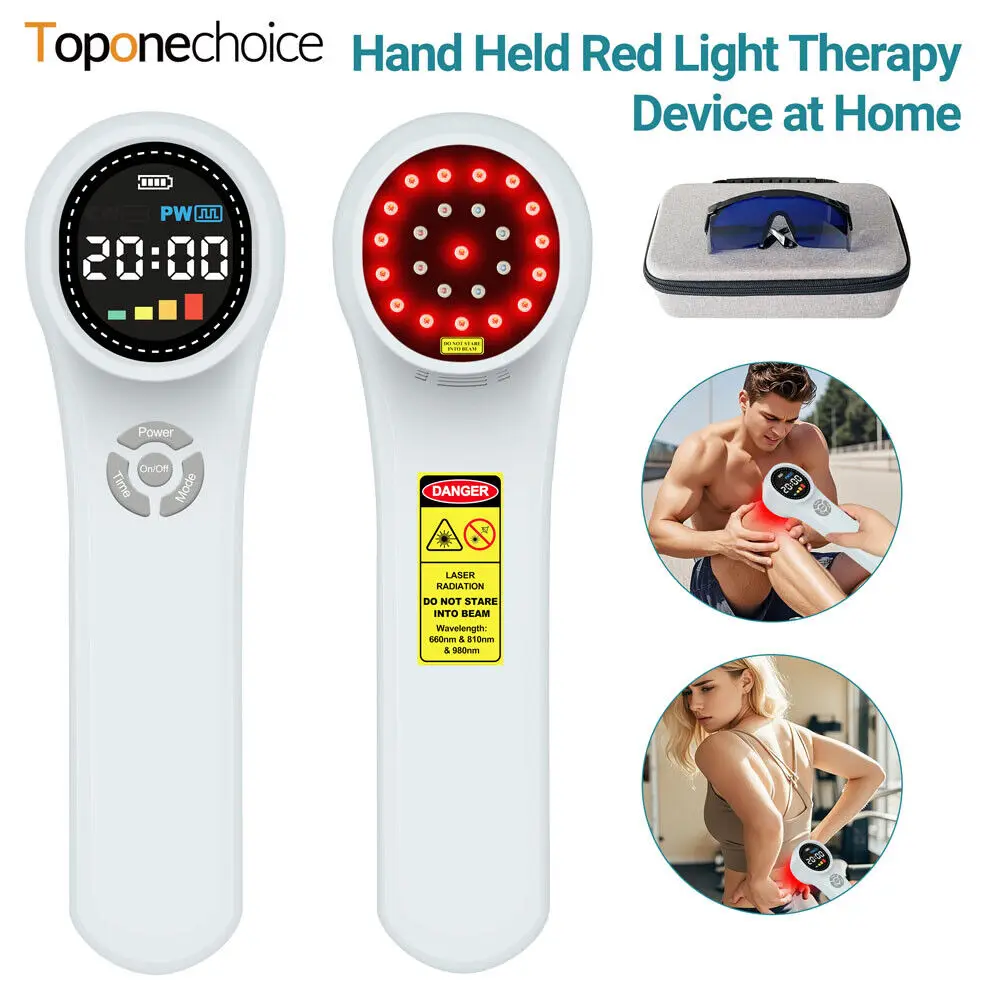 

1760mW Laser Physical Therapy Device Red & Near Infrared Light Pain Relief Pets Dog Cat Horse Anti-Inflammation Sports Injuries