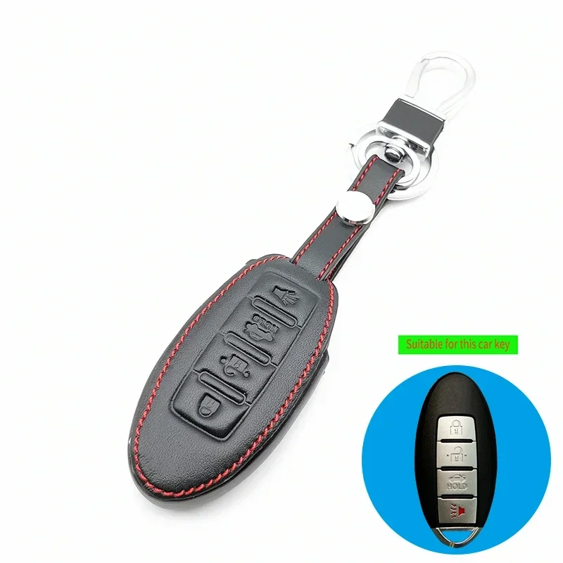 2024 New Leather Car Key Case Cover For Nissan Qashqai J10 J11 X-Trail T31 T32 Kicks Tiida Pathfinder Murano Note Juke Micra