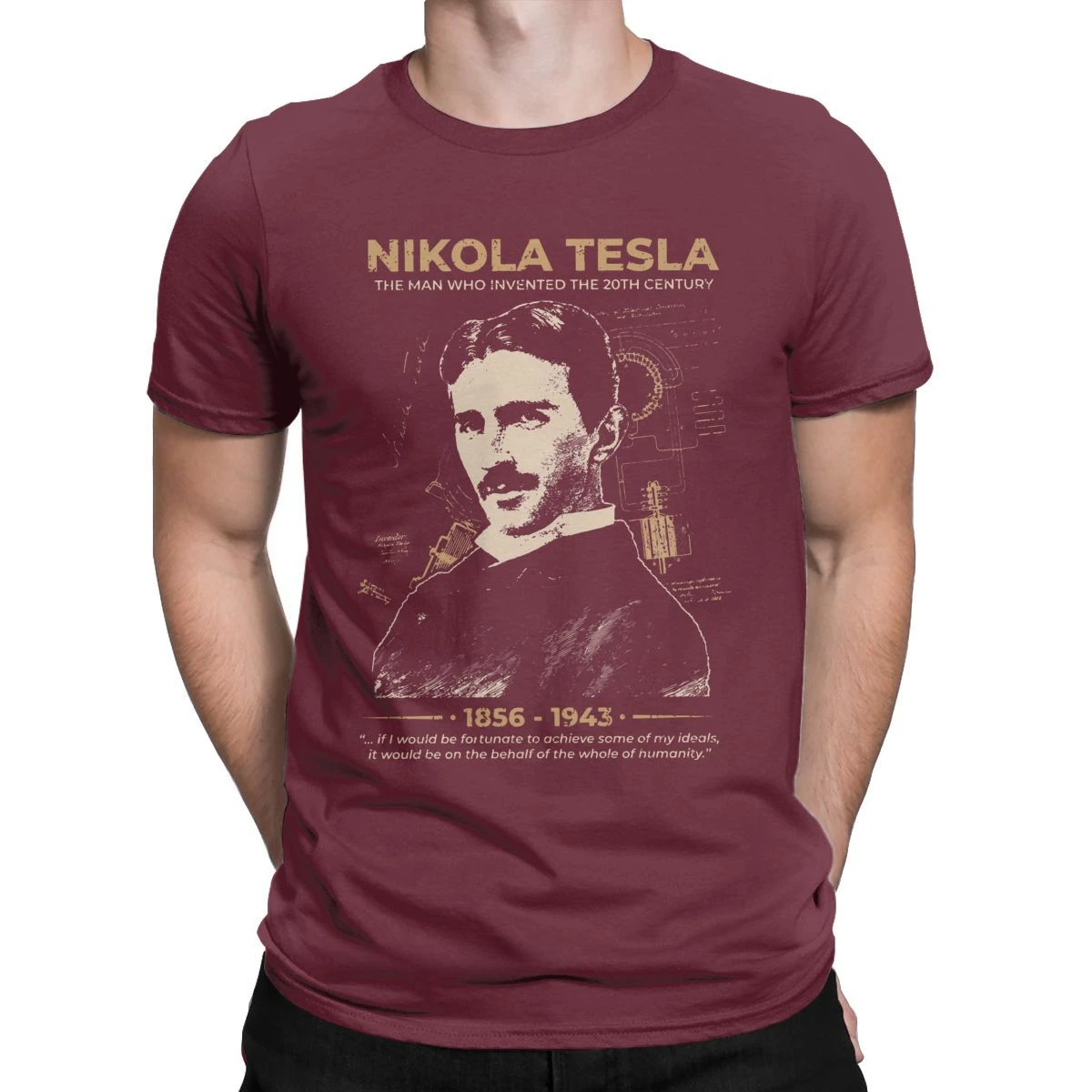 Science Scientists Subject Inventor Physics Premium Cotton Clothing Men\'s Nikola Tesla Tshirt Round Neck Tees Plus Size T-Shirts