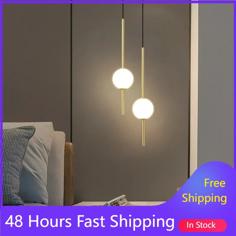 

Modern Led Long Pendant Lights for Bedroom Bedside Entrance Hanging Lamp Decoration Ceiling Chandeliers Hotel Home Luminaire