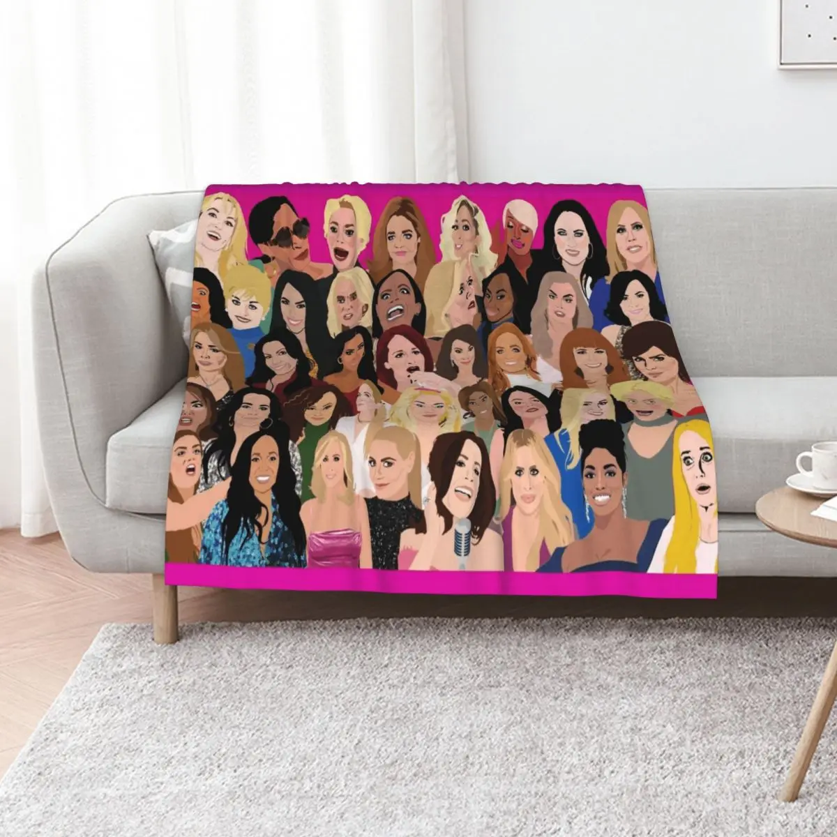 Real Housewives Montage (RHONY, RHOBH, RHOA, RHONJ, RHOP, RHOC, RHOSLC, RHOD, VPR) Cobertor de Lã para Cama