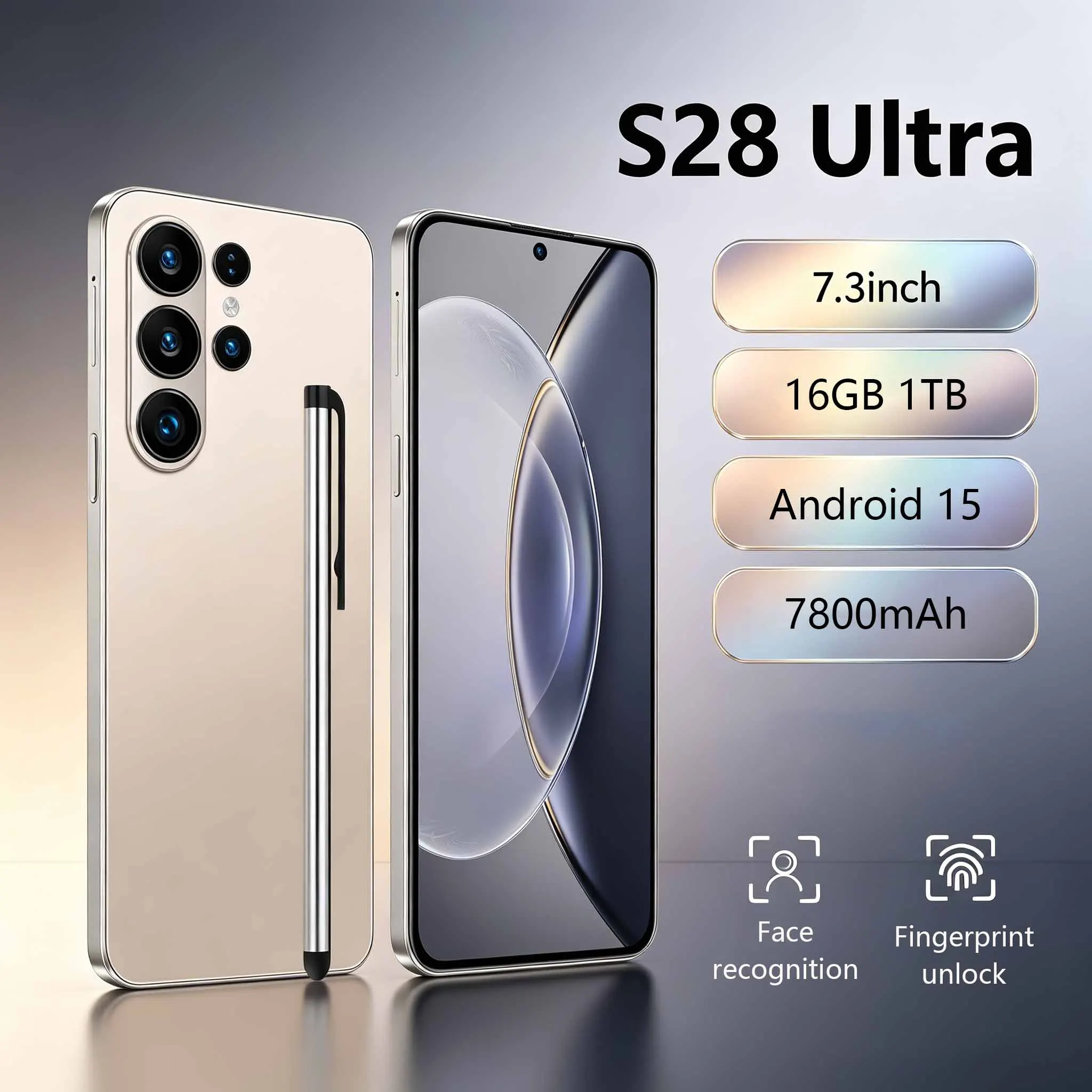 Smartphone S28 Ultra 5G - Bateria 7800mAh | Dual Chip Global