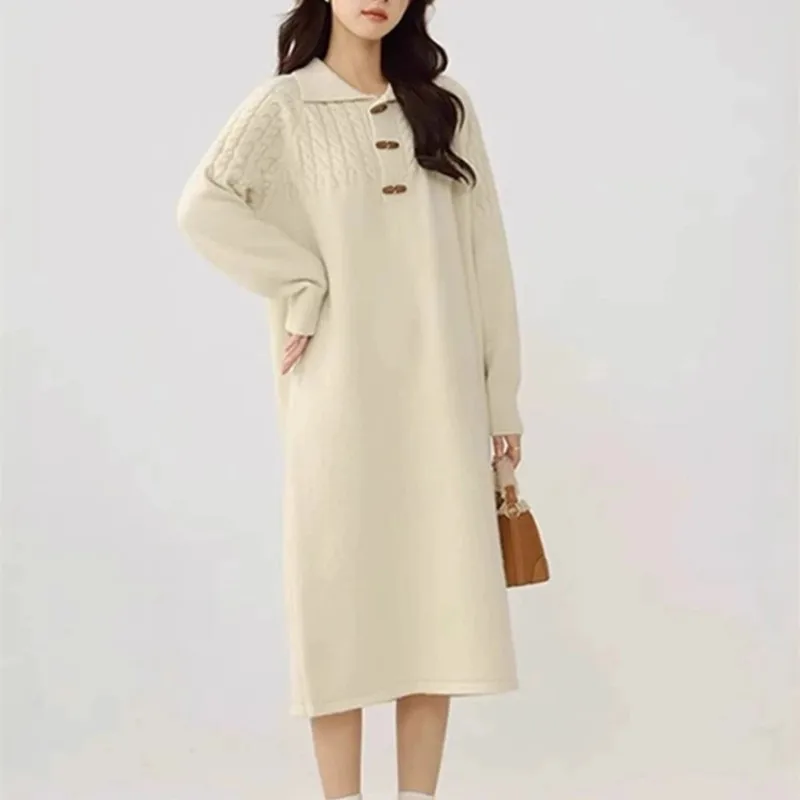 

Knee Length Pullovers Black Sweaters Jumpers Women Boat Neck Thickened Office Knitthing Ladies Elegant Bottoming Kintwears Girls