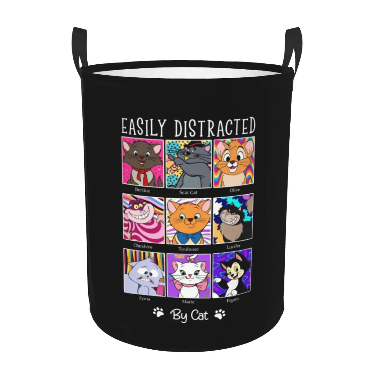 Cesto para la ropa sucia de Marie de Los Aristogatos, plegable, de gran capacidad, para guardar ropa, fácilmente distraído por el diseño de gato, cesto para ropa de bebé