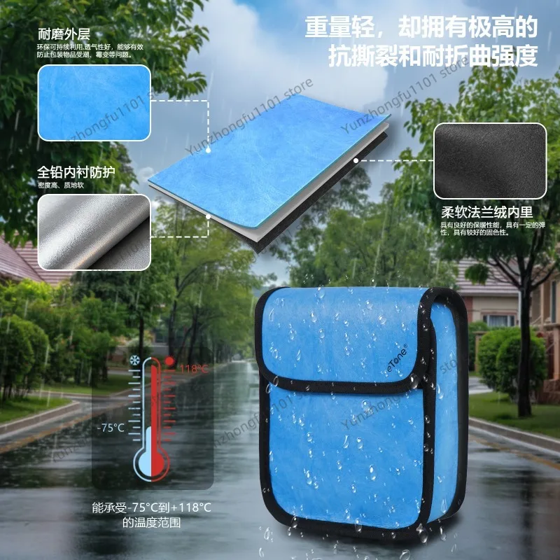 Blue/green, X-ray-proof Lead Bag, SLR Storage, Photosensitive Material, Radiation-proof, Exposure-proof Camera Bag.
