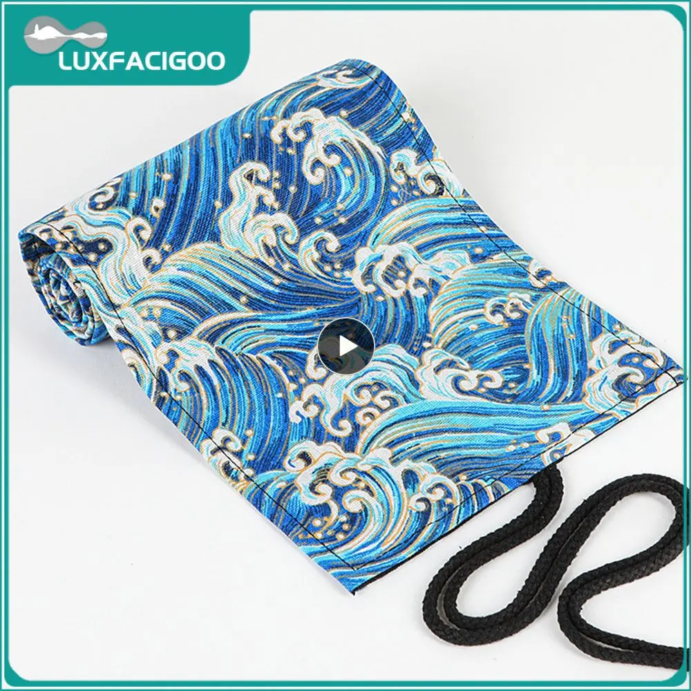 Astuccio per matite in tela addensato Bundle tenda per penna resistente corda per rilegatura audace scatola di cancelleria di facile accesso non facile da allentare