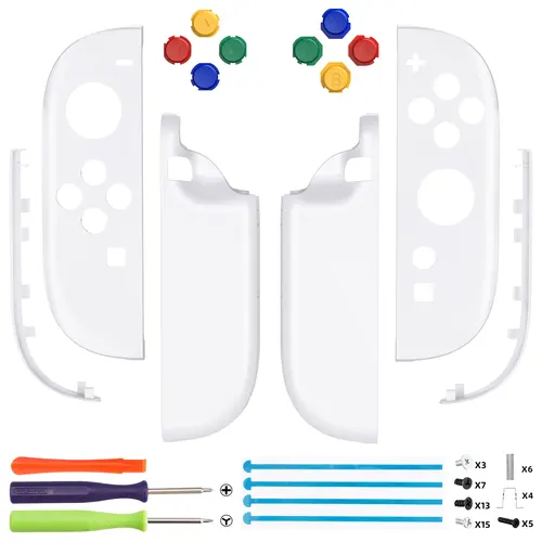 Imagen 2 del producto eXtremeRate para Joycon 2 Botones de carcasa de repuesto DIY, estuche, tiras decorativas y herramientas para Nintendo Switch 2 - Versión Essence