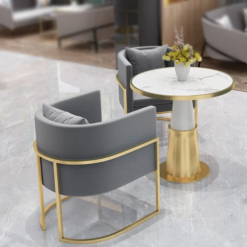 Design Metal Gold Dining Chairs Bedroom Kitchen Outdoor Mobiles Garden Clear Relax Hand Chair Elegant Poltrona Luxuosa Furniture