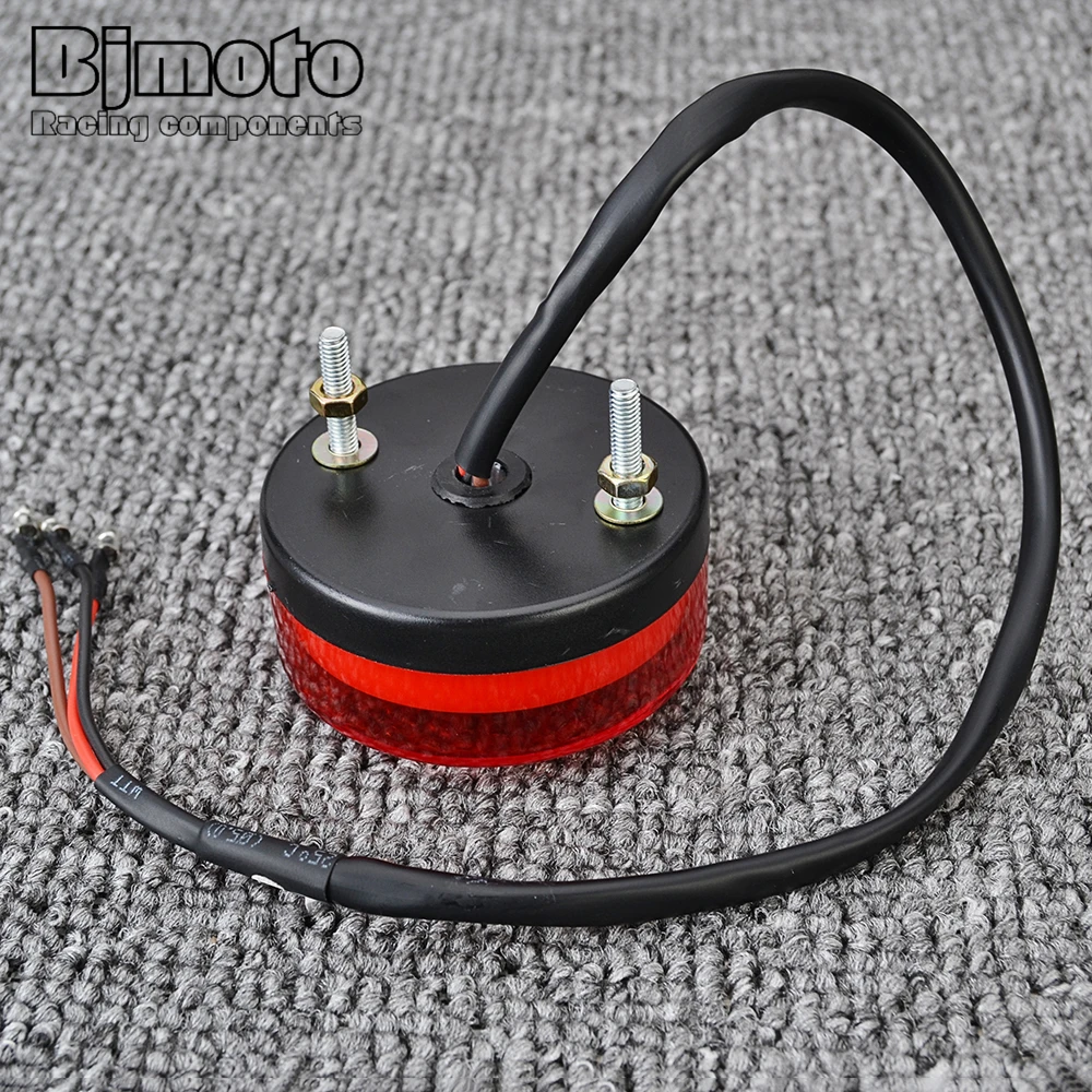 Uniwersalne tylne światło hamowania LED 12V Tylne światło stopu do Honda Cafe Racer Chopper Bobber ATV UTV Okrągłe wysokie niskie czerwone światło tylne — zdjęcie 6