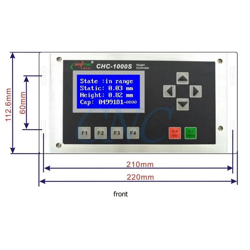 CHC-1000S CNC pojemnościowy kontroler wysokości do laserowego systemu autofokusa laserowy kontroler laserowy THC fiber CNC wymień