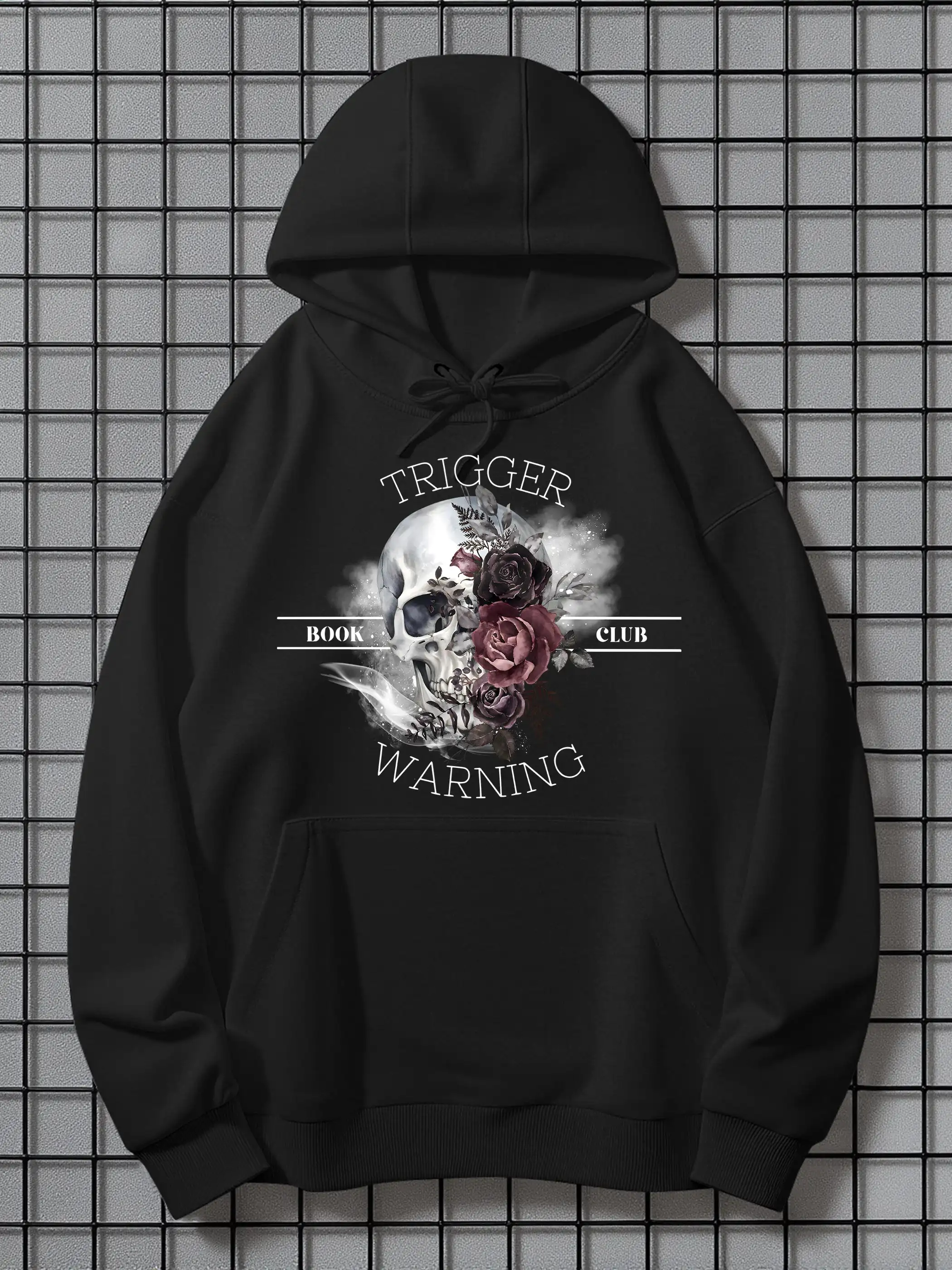 

Skull Graphic Printing Autumn and Winter Pure Cotton Men's and Women's Hoodies Outdoor Street Sports Training Brand Trendy