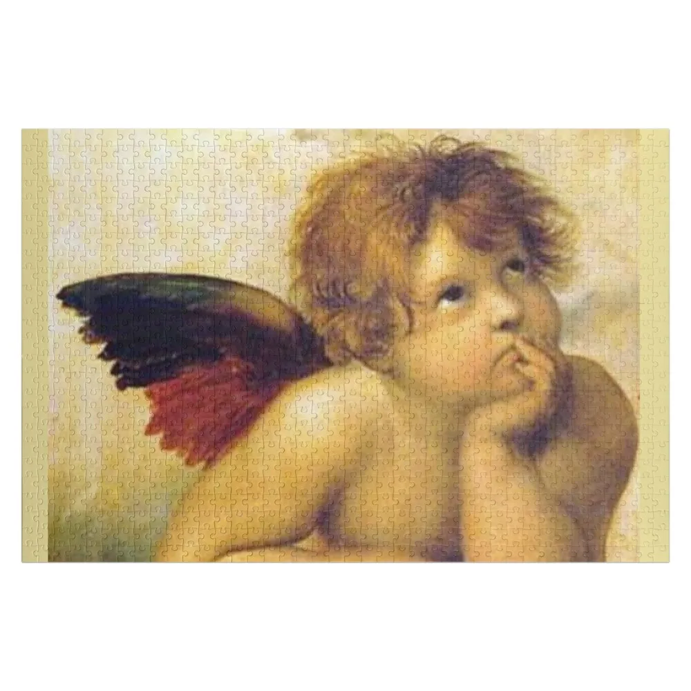 

Маленький озорной ангелочек 1-летний - от Рафаэля Санчизо. Деревянная головоломка для детей и малышей с возможностью персонализации по фото.