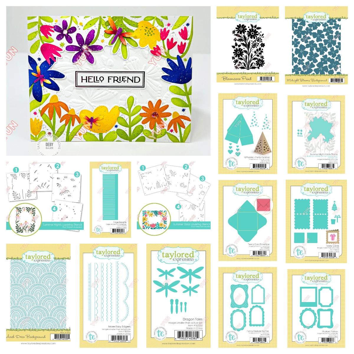 

New 2025 Summer Days Layering Stencil Stamps Teeny Card Envelope Fancy Feature Frames Die Set DIY Scrapbooking Photo Album Gift