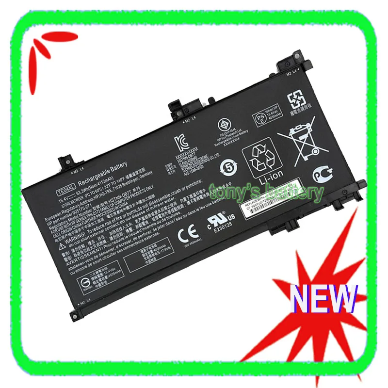 New TE04XL Battery For HP Omen 15-AX200NA 15-AX213ng 15-AX218TX 15-BC200NB 15-bc215TX bc216TX 15-BC206NL HSTNN-DB7T 905175-2C1