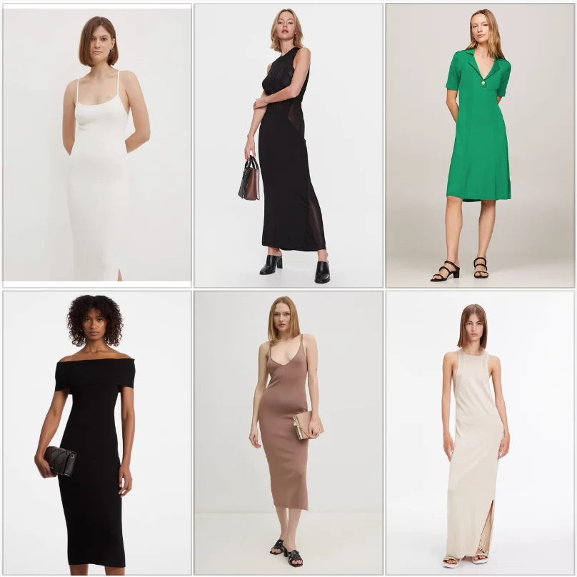 

2025 Foreign Trade Original Single Spring/Summer New Silk Knitted Slimming Dress
