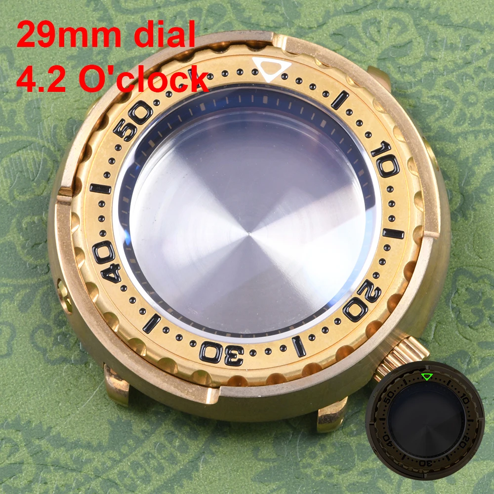 HEIMDALLR Bronze Watch Case for NH35/36 Automatic movement Diving watch case C3 super lume Sapphire glass Tuna CAN case