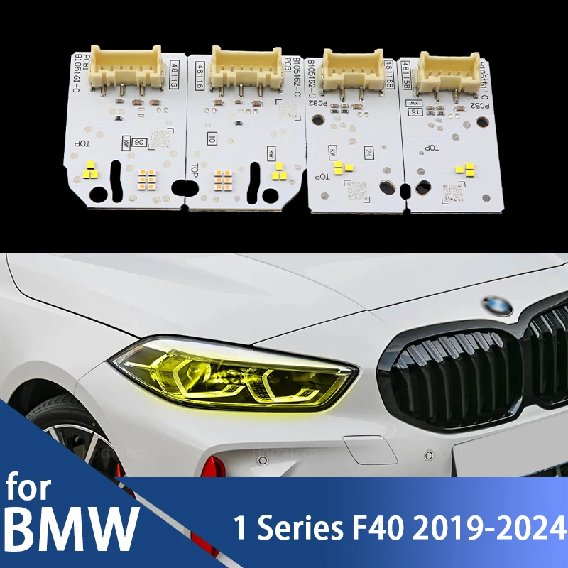 

LED Headlight Daylight Led Chips for BMW 1 Series F40 116i 118i 120i 128ti M135i 116d 118d 120d 2019-2024 Lemon Yellow DRL Board