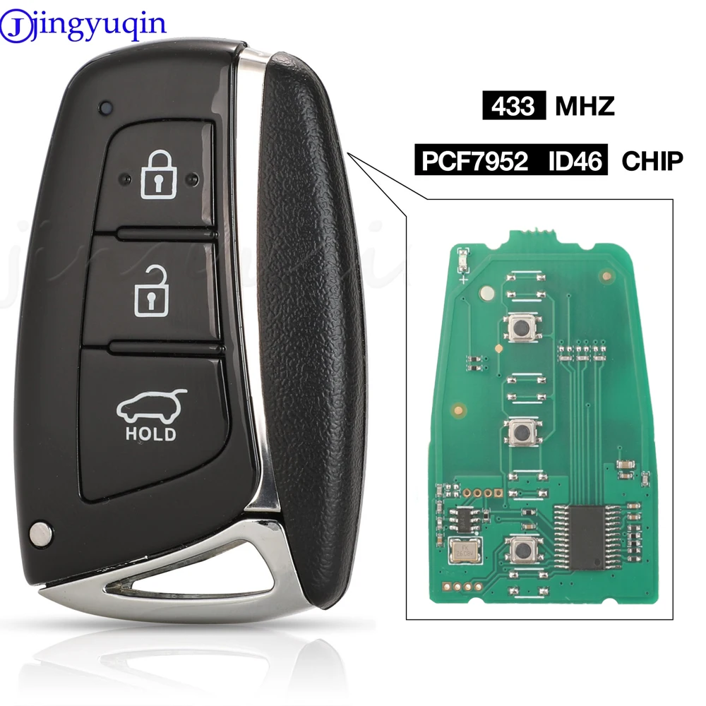 Jingyuqin 95440-2W600 433mhz ID46-PCF7952 Chip Smart card Remote Car Key For Hyundai Santa Fe 2012-2015 Keyless Entry Remtekey
