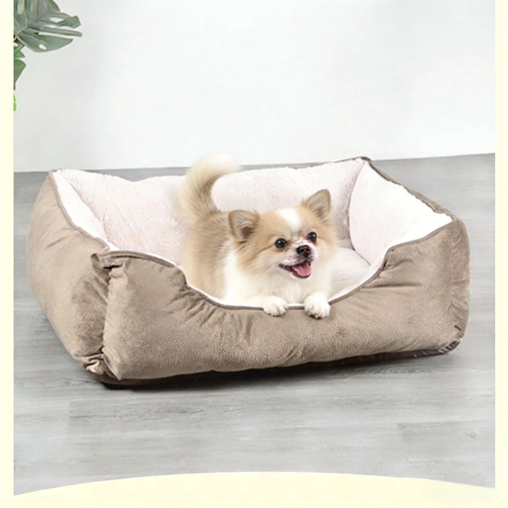 

Dog bed, pet bed, cat bed, warm and comfortable wave-shaped sponge, winter dog bed, dog and cat bed suitable for all seasons