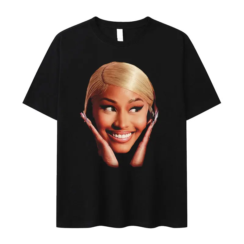 

Футболка Rapper Nicki Minaj Queen с графическим рисунком для мужчин и женщин, трендовая Ретро футболка в стиле хип-хоп, Летние повседневные большие хлопковые футболки, уличная одежда
