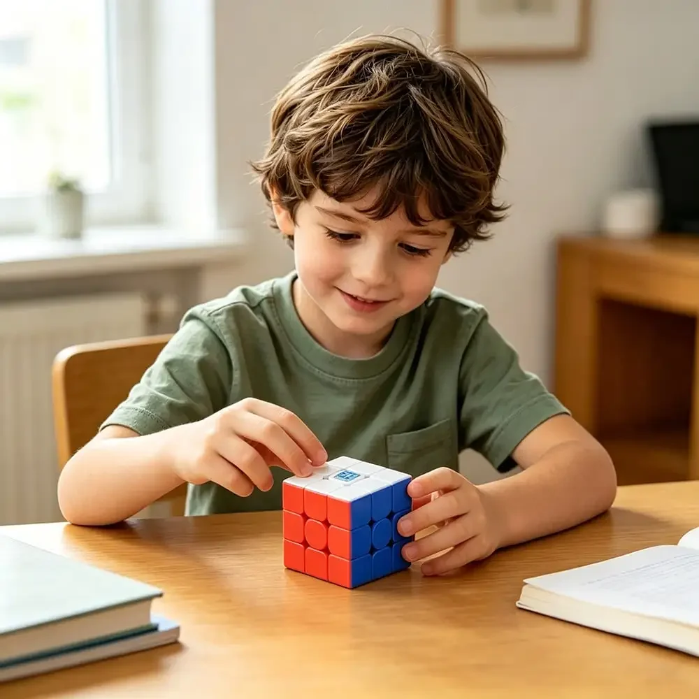 RS3M V5 3x3 Speed Cube, Professional Adjustable Tension Magnetic Cube, Stickerless Bright Magic Cube, Christmas Party Gift