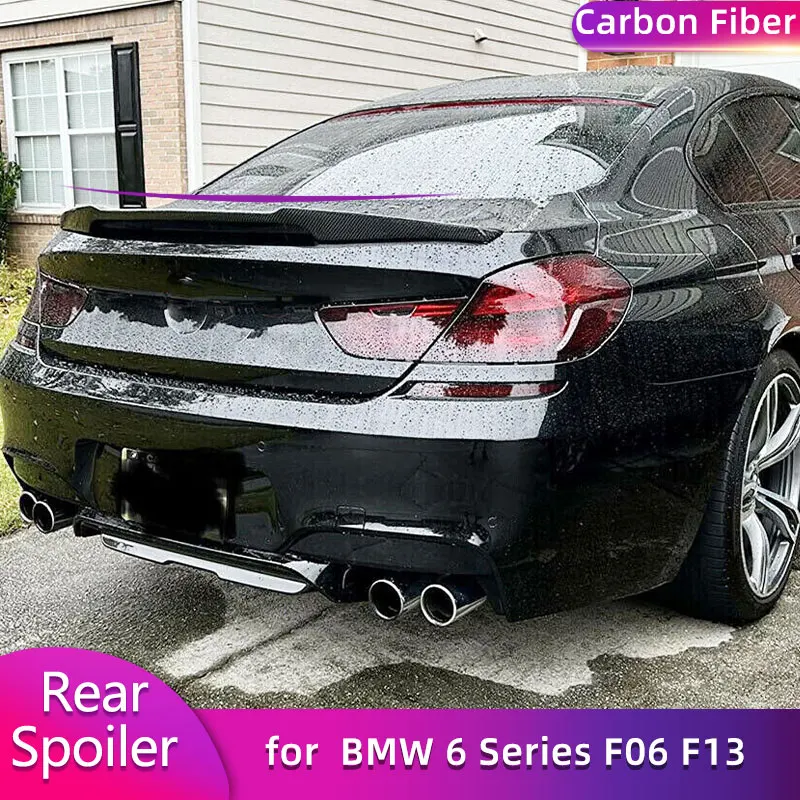 

Carbon Fiber Rear Trunk Spoiler Wings for BMW 6 Series F06 F13 Sedan Coupe 2012-2018 Car Racing Rear Spoiler Boot Wing Lip FRP
