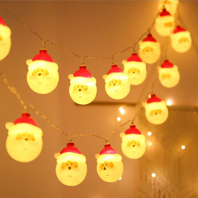 

Christmas Snowman Santa Claus String LED Fairy Light Battery Operated Indoor Outdoor Decoration Lights