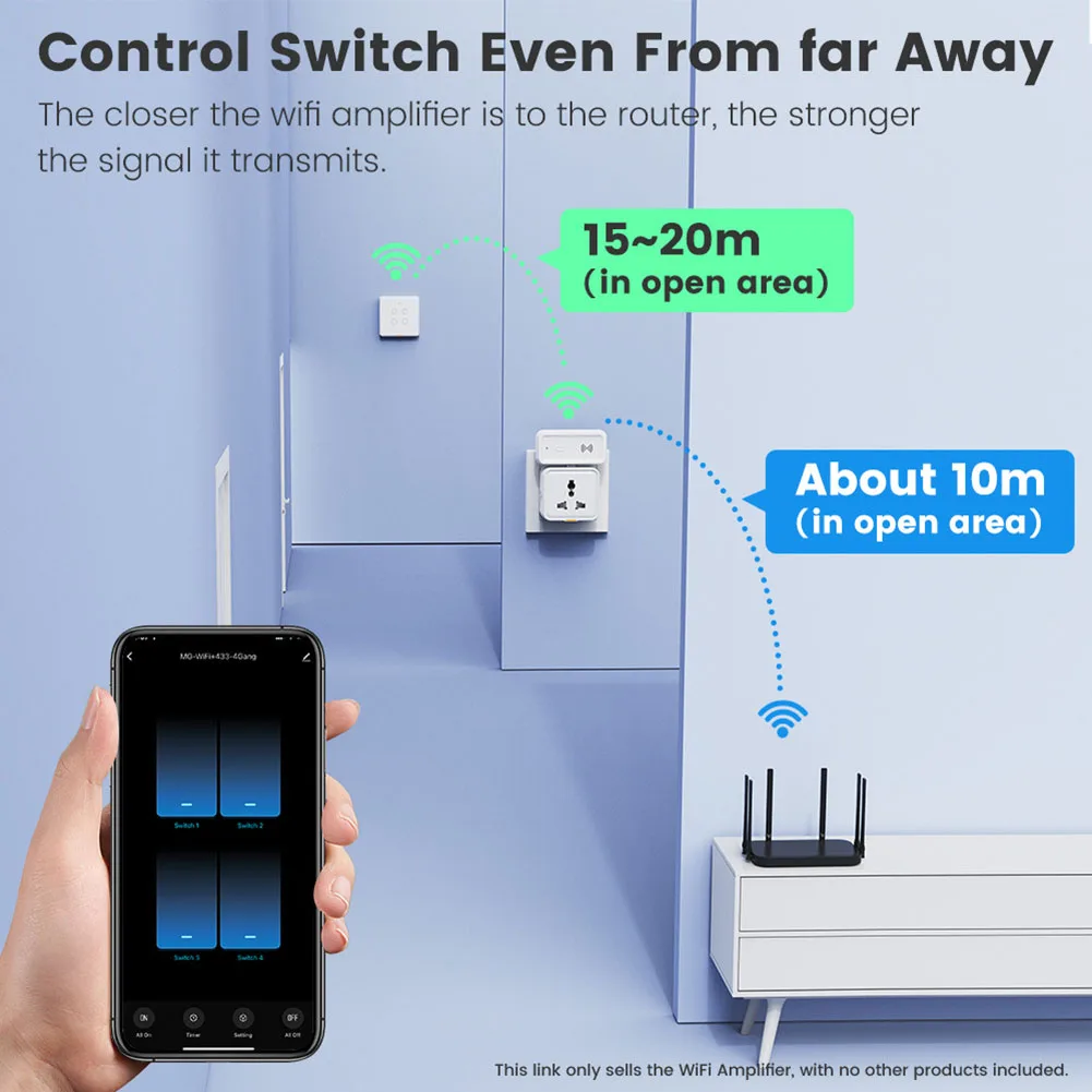 For-Tuya Smart WiFi Signal Booster Network Expansion Enhancer Easy Plug-and-Play Boost Your-Home Coverage Signal Repeater
