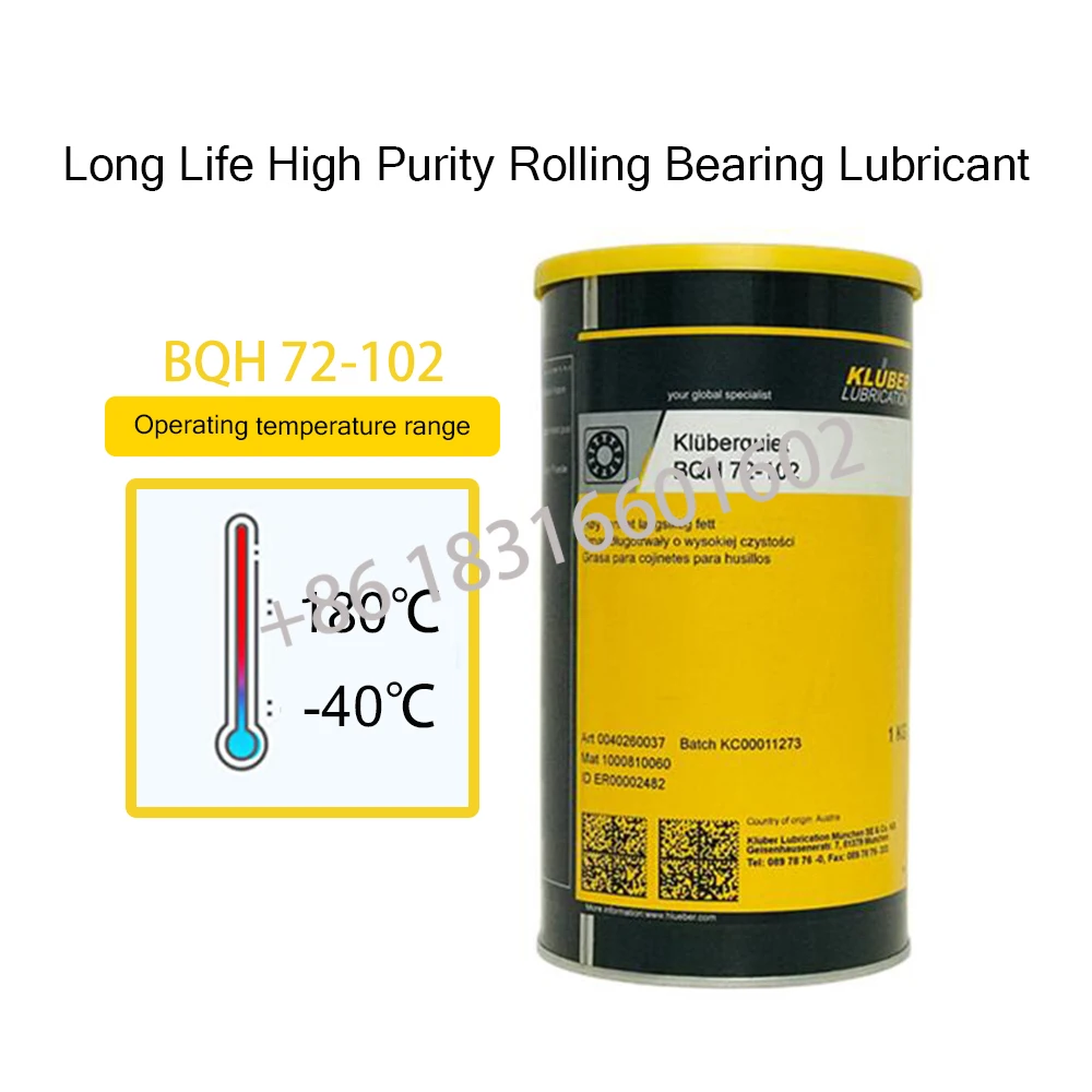 Kluber  BQH72-102 Lubrication Klüberquiet BQH 72-102 Long life high purity rolling bearing grease,Excellent water resistance