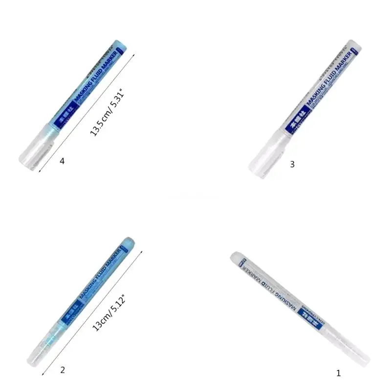 0,7 mm/0,3 mm Maskeervloeistof Marker Mark Pen Type Aquarel Maskeervloeistof Wit/Blauw Lijmen die vloeibare kunstbenodigdheden