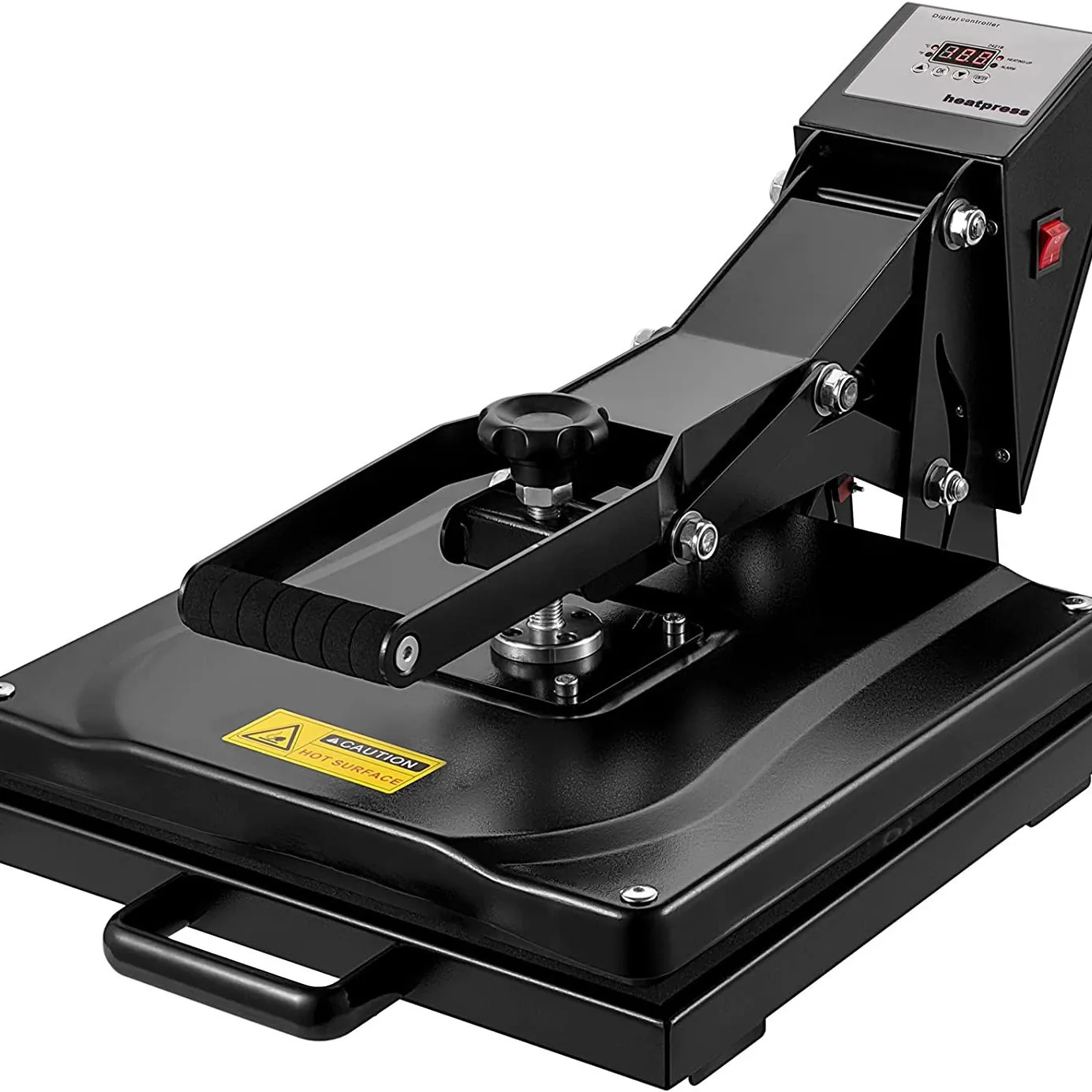 %e FOR Black Manual High Pressure Heat Press Machine Convenient Pneumatic Drive Conforms European American Standards New&