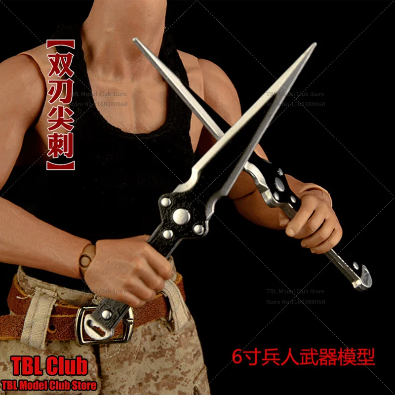 1/6 Scale Male Mini- Toys Double-Edged Thorn Short Knife Assassin Equipment For 12-inch Action Figure Soldier Scene Props