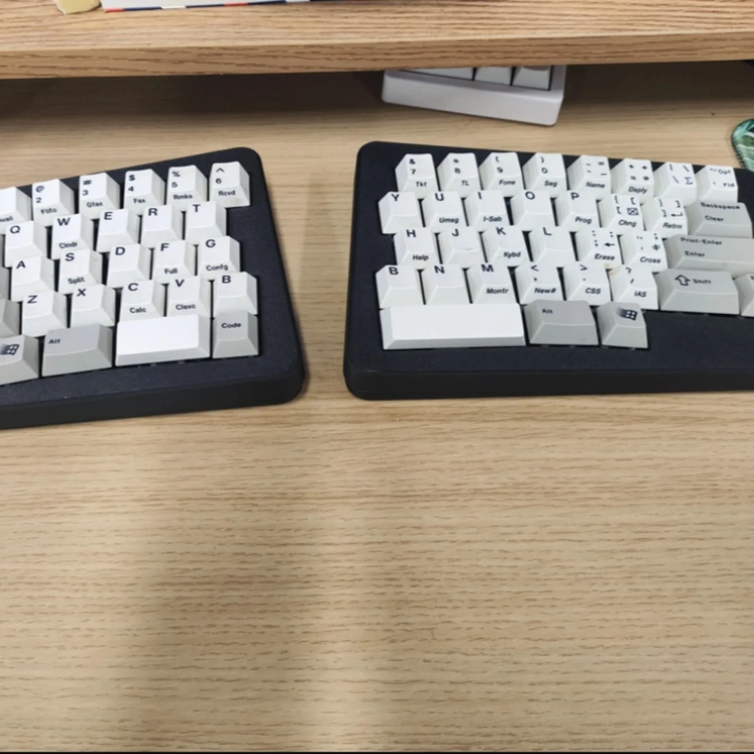 WHHKBALICE Wireless Split Mechanical Keyboard 2.4G Ergonomic Sloped Hot Swappable VIAL Programmable for Gaming  Accessories