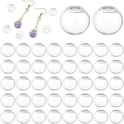200pcs Mini Glass Globes 12mm Glass Ball Bottles Orbs Balls Wish Glass Ball Charms Glass Spheres UV Planet Crystal Craft Ball