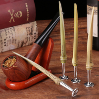 1Pcs Bamboo Smoking Pipe Pressure Stick with Alloy or Wooden Base Tobacco Pressure Bar Smoking Accessories