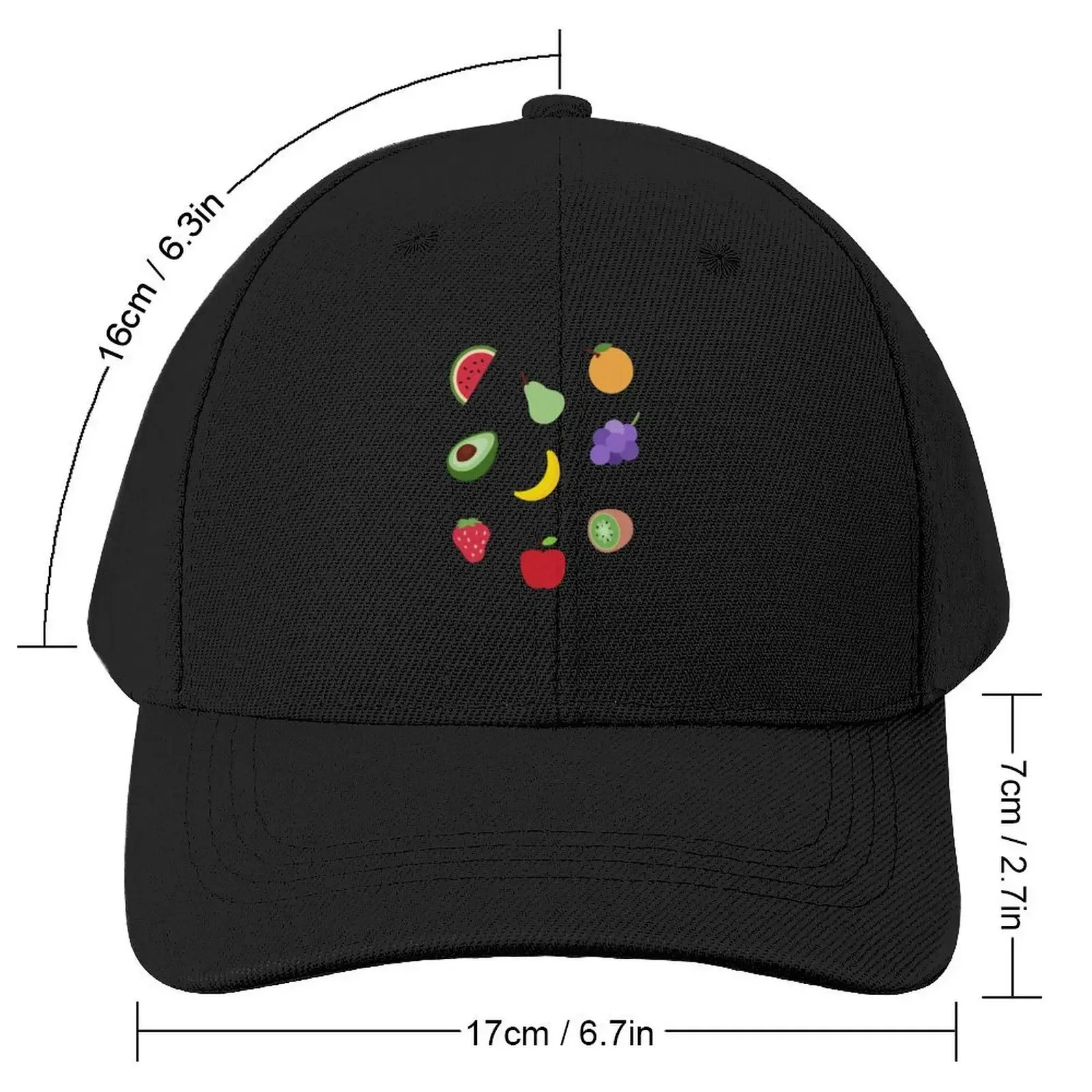 Fruit selection. Brightly coloured fruit images. Baseball Cap Sports Cap sun hat Women's Beach Outlet 2025 Men's