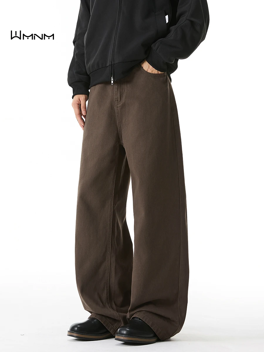 

Cleanfit Casual Wide Leg Cotton Work Trousers Men's Faionable Vintage American Sle Autumn Season Straight Tube Pants