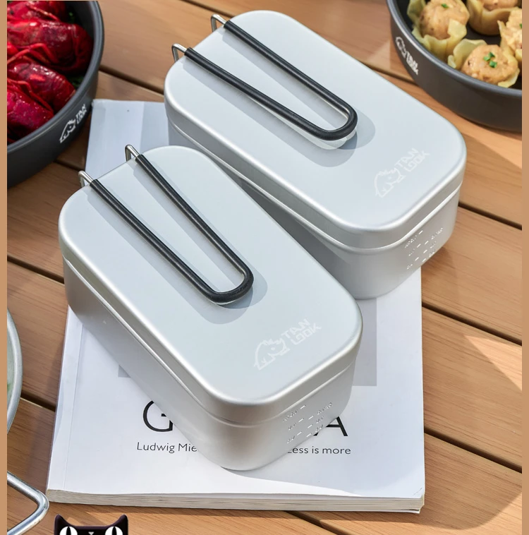 

Aluminum Lunch Box Anti-scalding Convenient Outdoor Camping Tableware Multifunctional Travel Cookout Cooking Tool Ornament Craft