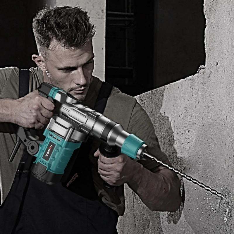 3-in-1 Multifunctional electric hammer and pickaxe  Industrial grade high power electric hammer Household impact drill