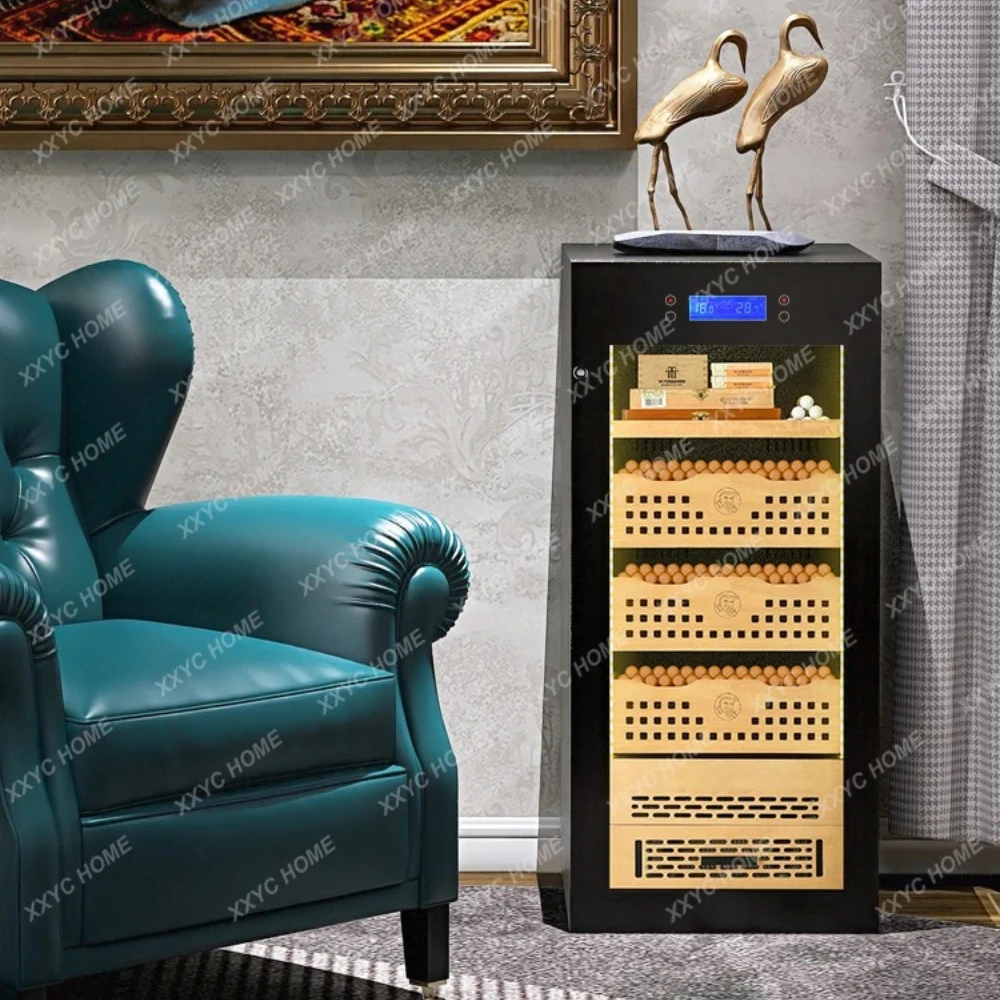 LX  Cigar cabinet constant temperature and humidity household mini red wine refrigerated small professional moisturizing box
