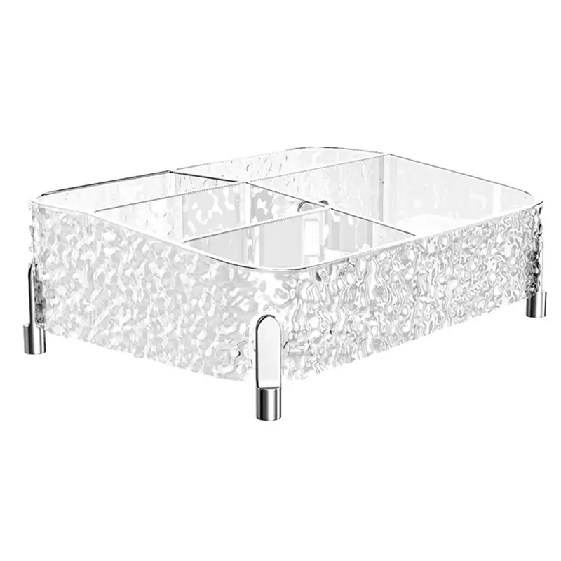 

Настольный органайзер для косметики ABBY-Glacier-Print Clear Lipstick Split с ножками, прозрачный, для хранения косметики, модель A
